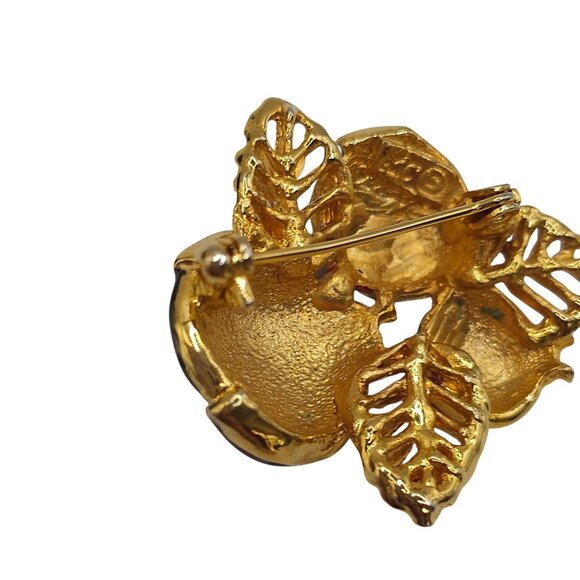 Retro Statement Jewelry Brooch Floral Bugs Whimsical Nature Cottage Core Pins - Picture 11 of 14